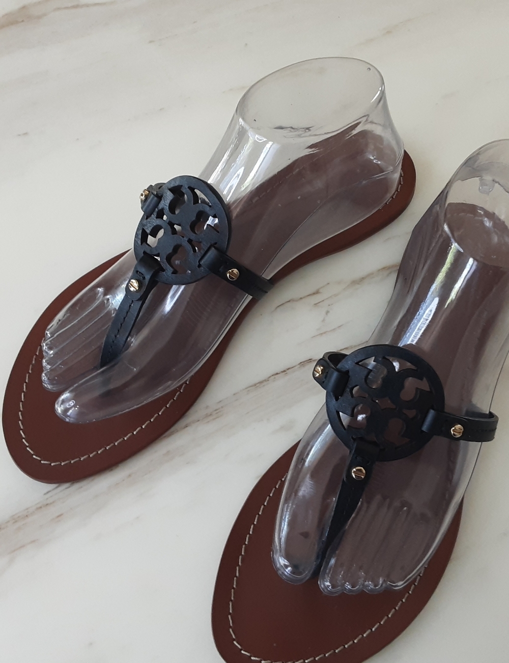 TORY BURCH Gabriel Mini Miller Thong Sandals Sz 8.5